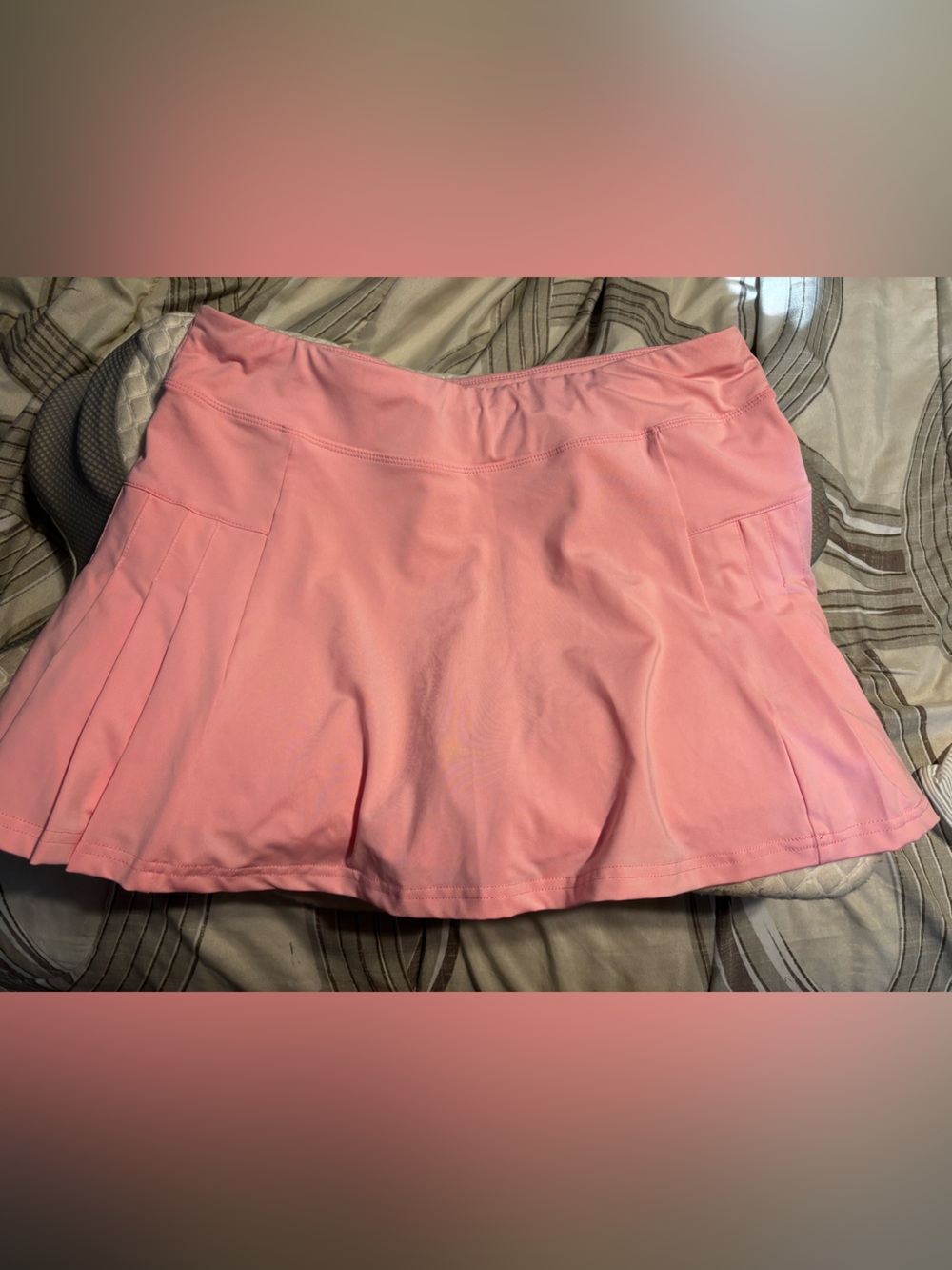 Women’s Pink Active Tennis Skort with Built-In Shorts